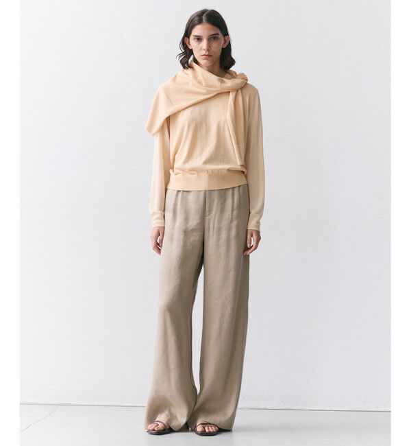 BEIGE,「JULIE / コットンシルク 異素材プルオーバーニット」|ニット・セーター|