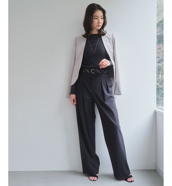 BEIGE,「ZEPHYR / ベルト付き 2タックワイドパンツ」|その他|