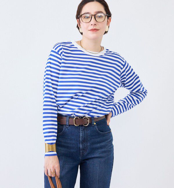 Rie Miller「ウォッシャブルロングスリーブＴシャツGIZA COTTON」|Tシャツ・カットソー|