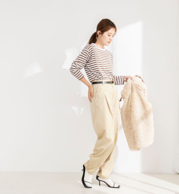 Rie Miller「ウォッシャブルロングスリーブＴシャツGIZA COTTON」|Tシャツ・カットソー|