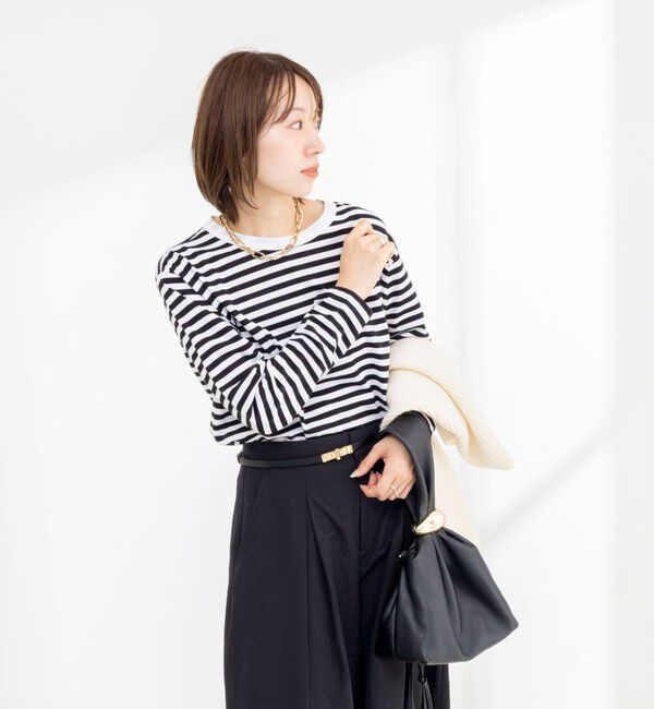 Rie Miller「ウォッシャブルロングスリーブＴシャツGIZA COTTON」|Tシャツ・カットソー|
