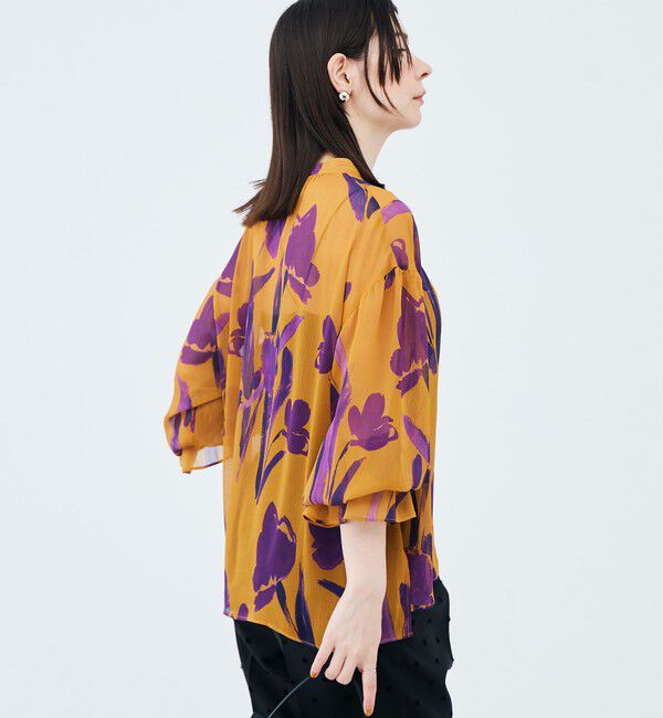 NOLLEY'S「《セットアップ対応》ウォッシャブルDEVEAUX花柄楊柳ブラウス」|シャツ・ブラウス|