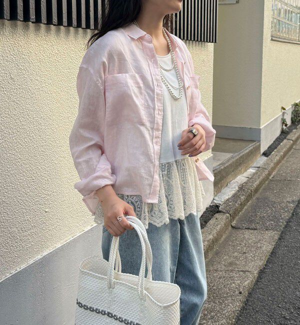fredy emue「LINEN100 クロップドシャツ」|シャツ・ブラウス|