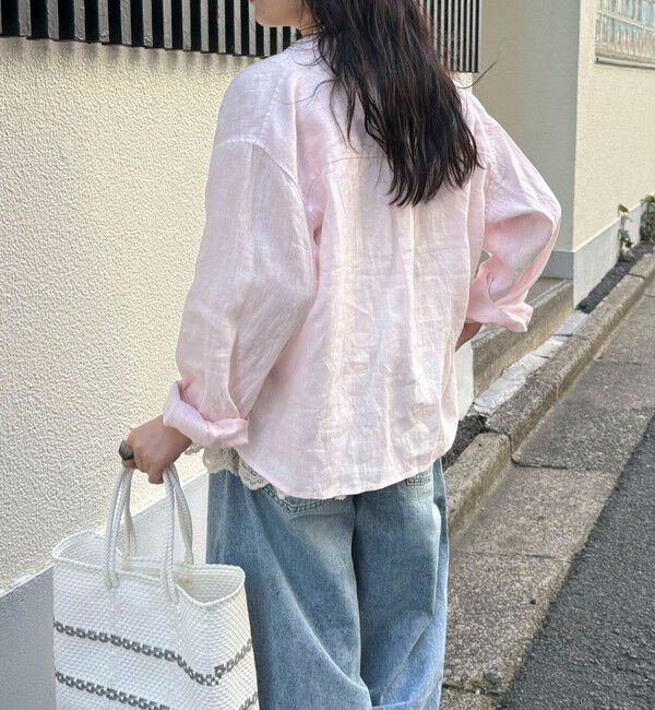 fredy emue「LINEN100 クロップドシャツ」|シャツ・ブラウス|