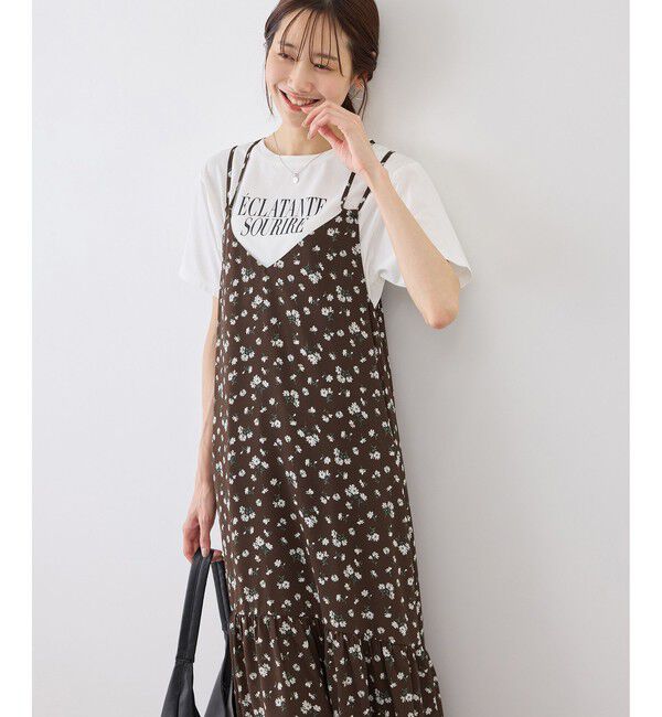 Rope&rsquo;Picnic「花柄ティアードダブルストラップキャミワンピース」|ワンピース|