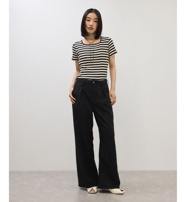 ADAM ET ROPE'「【Wrangler for ADAM ET ROPE'】別注WRANCHER WIDE/吸水速乾」|スラックス|