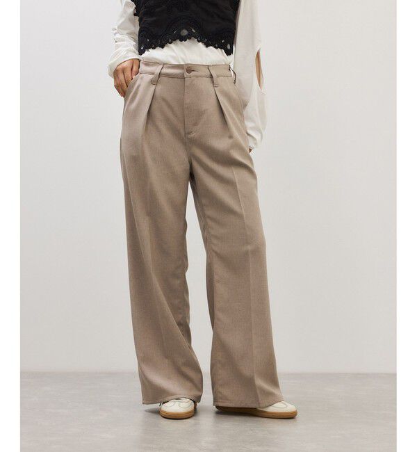 ADAM ET ROPE'「【Wrangler for ADAM ET ROPE'】別注WRANCHER WIDE/吸水速乾」|スラックス|ベージュ(27)