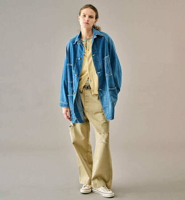  「orSlow | LOOSE FIT DENIM COVERALL WOMEN」|デニムジャケット|