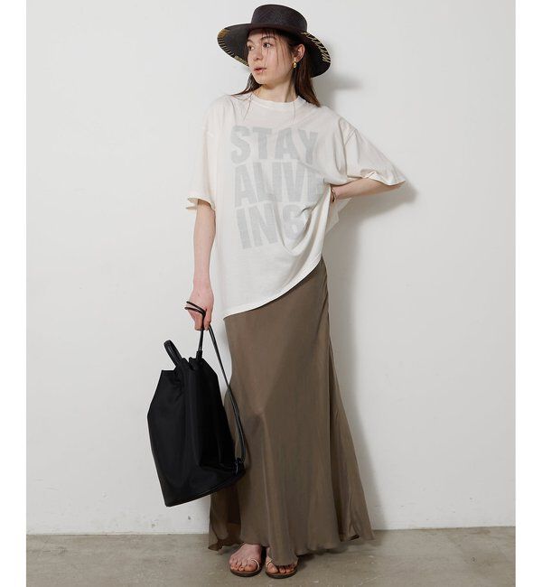  「《セットアップ対応/手洗い可》キュプラフィブリルフレアスカート」|スカート|
