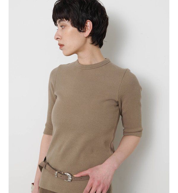  「《1枚でも透けにくい》ヴィンテージテレコTシャツ」|Tシャツ・カットソー|カーキ