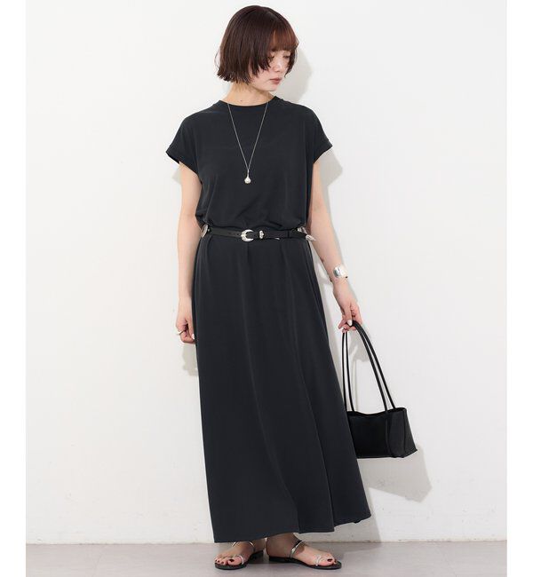  「《リラックス感のある着心地/手洗い可》フィブリルカットワンピース」|ワンピース|