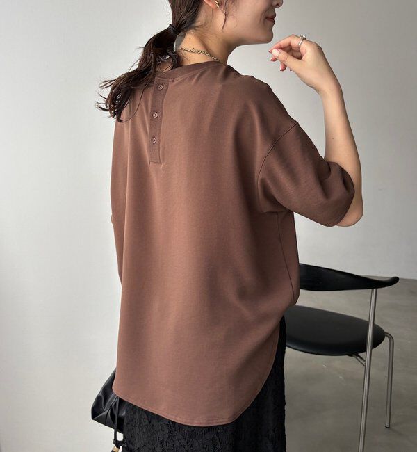 「PLEIN D'ESPOIR ジョーゼット半袖ロゴTEE」|シャツ・ブラウス|