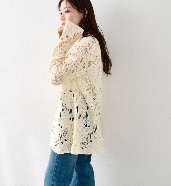  「透かしあみレースミニワンピース」|ワンピース|