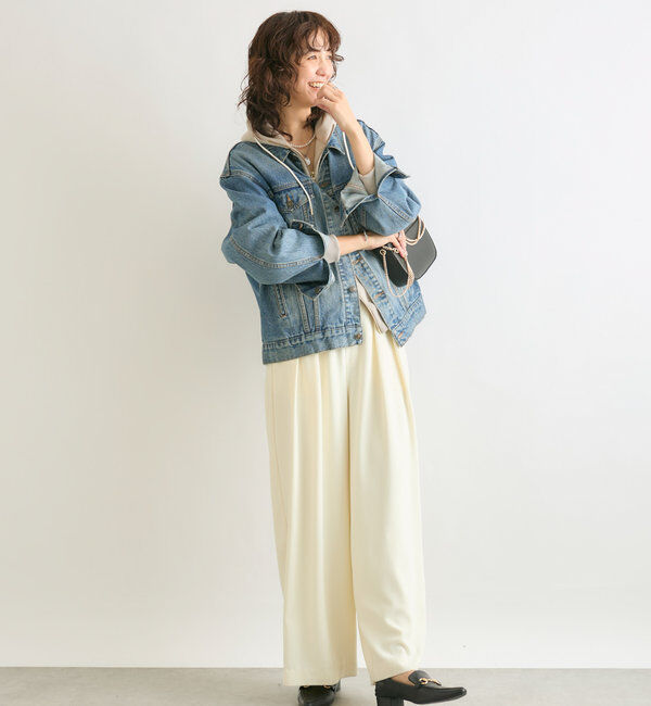  「【WEB限定TMサイズ登場/4サイズ展開】タックワイドスラックス」|チノ|