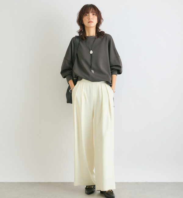  「【WEB限定TMサイズ登場/4サイズ展開】タックワイドスラックス」|チノ|