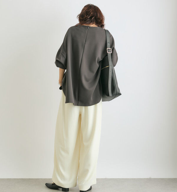  「【WEB限定TMサイズ登場/4サイズ展開】タックワイドスラックス」|チノ|