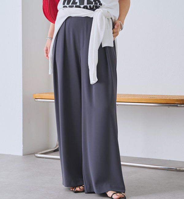  「【WEB限定TMサイズ登場/4サイズ展開】タックワイドスラックス」|チノ|