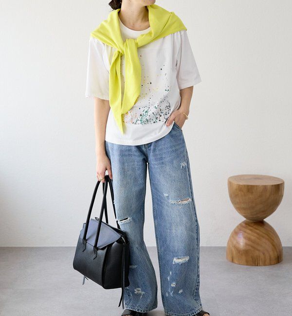  「【A・MONN】【オーバーサイズ】color dot Tee」|Tシャツ・カットソー|
