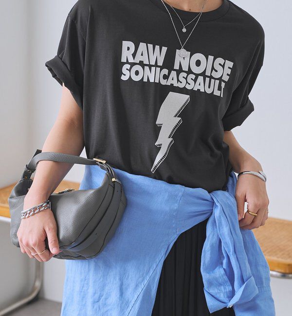  「【接触冷感】アソートロゴTee」|Tシャツ・カットソー|チャコールグレー