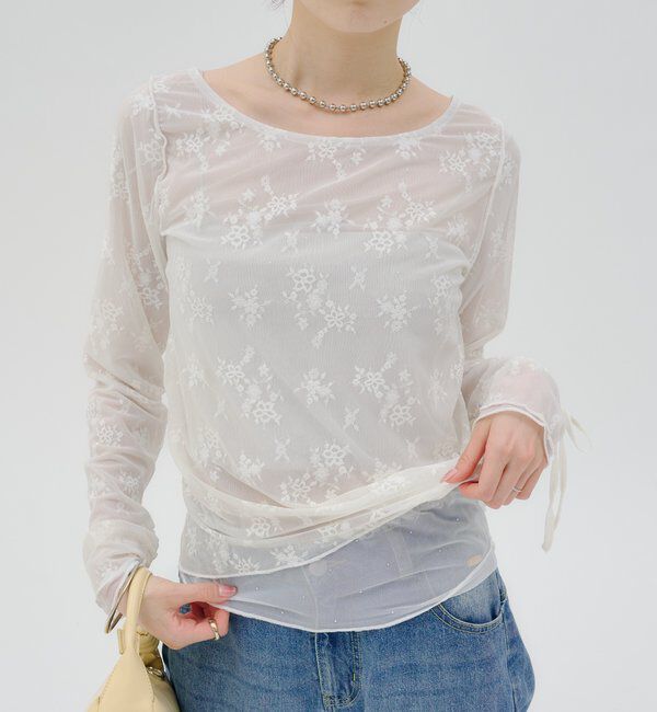  「【lilium by lily】レイヤードシアートップス」|Tシャツ・カットソー|