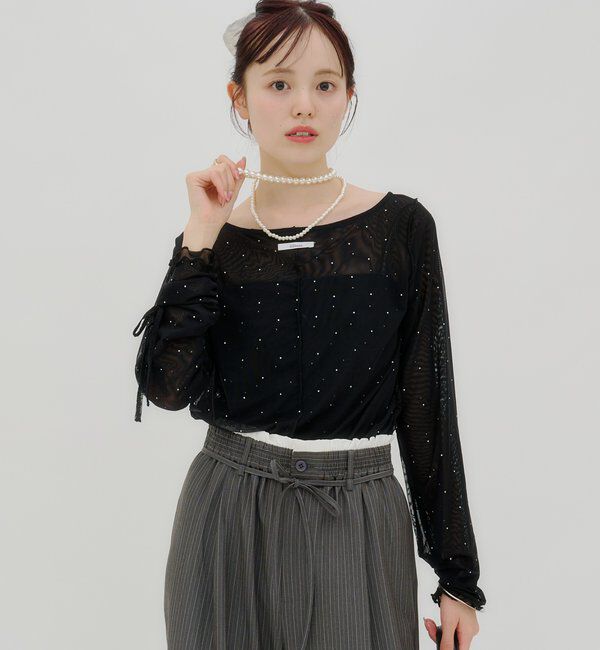  「【lilium by lily】レイヤードシアートップス」|Tシャツ・カットソー|