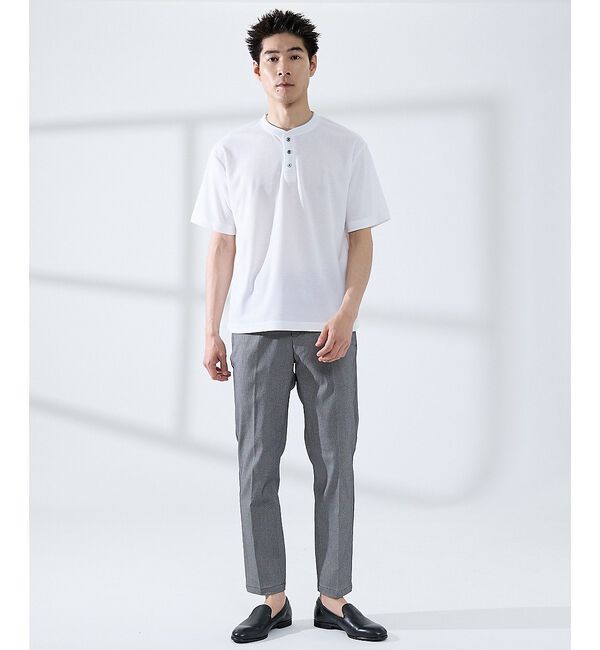 ABAHOUSE「サカリバ レイヤード ヘンリーネック Tシャツ」|Tシャツ・カットソー|