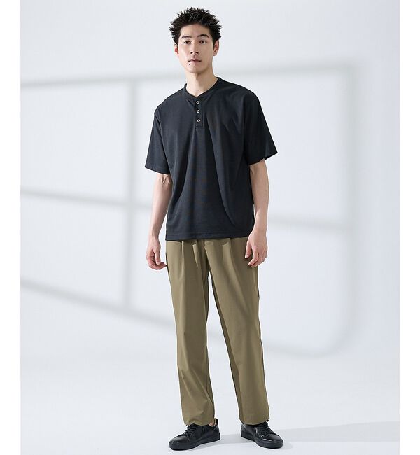 ABAHOUSE「サカリバ レイヤード ヘンリーネック Tシャツ」|Tシャツ・カットソー|