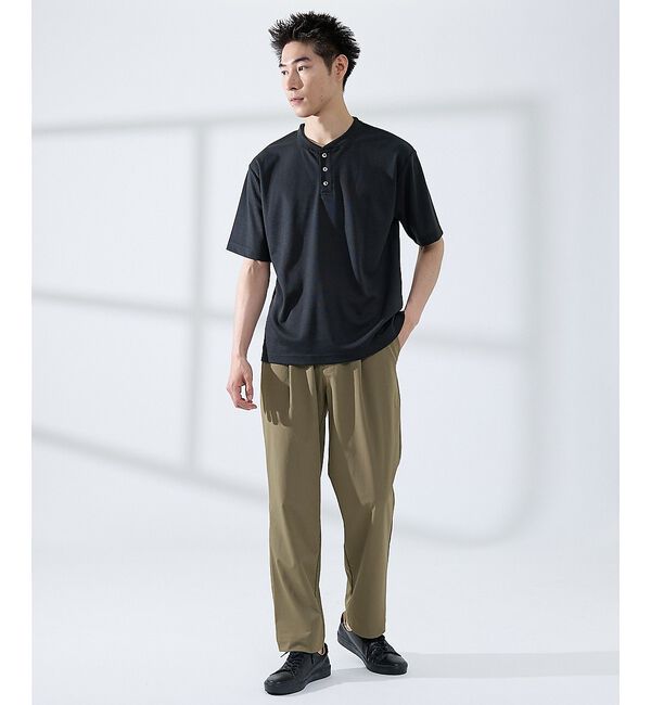 ABAHOUSE「サカリバ レイヤード ヘンリーネック Tシャツ」|Tシャツ・カットソー|