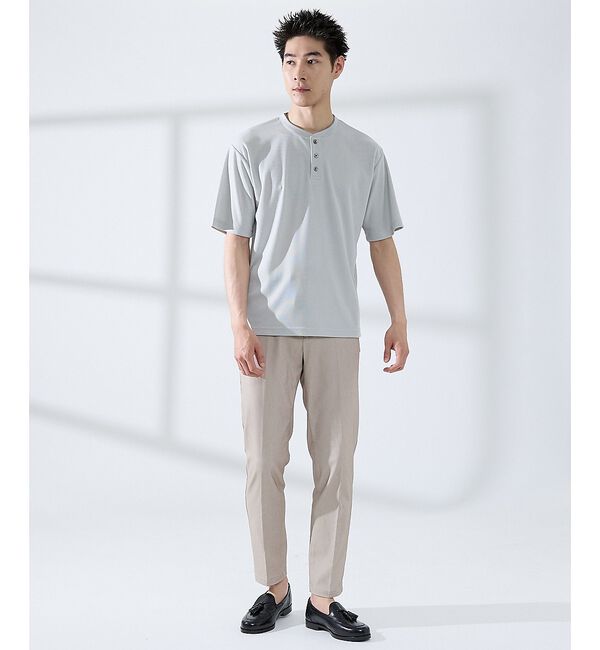ABAHOUSE「サカリバ レイヤード ヘンリーネック Tシャツ」|Tシャツ・カットソー|