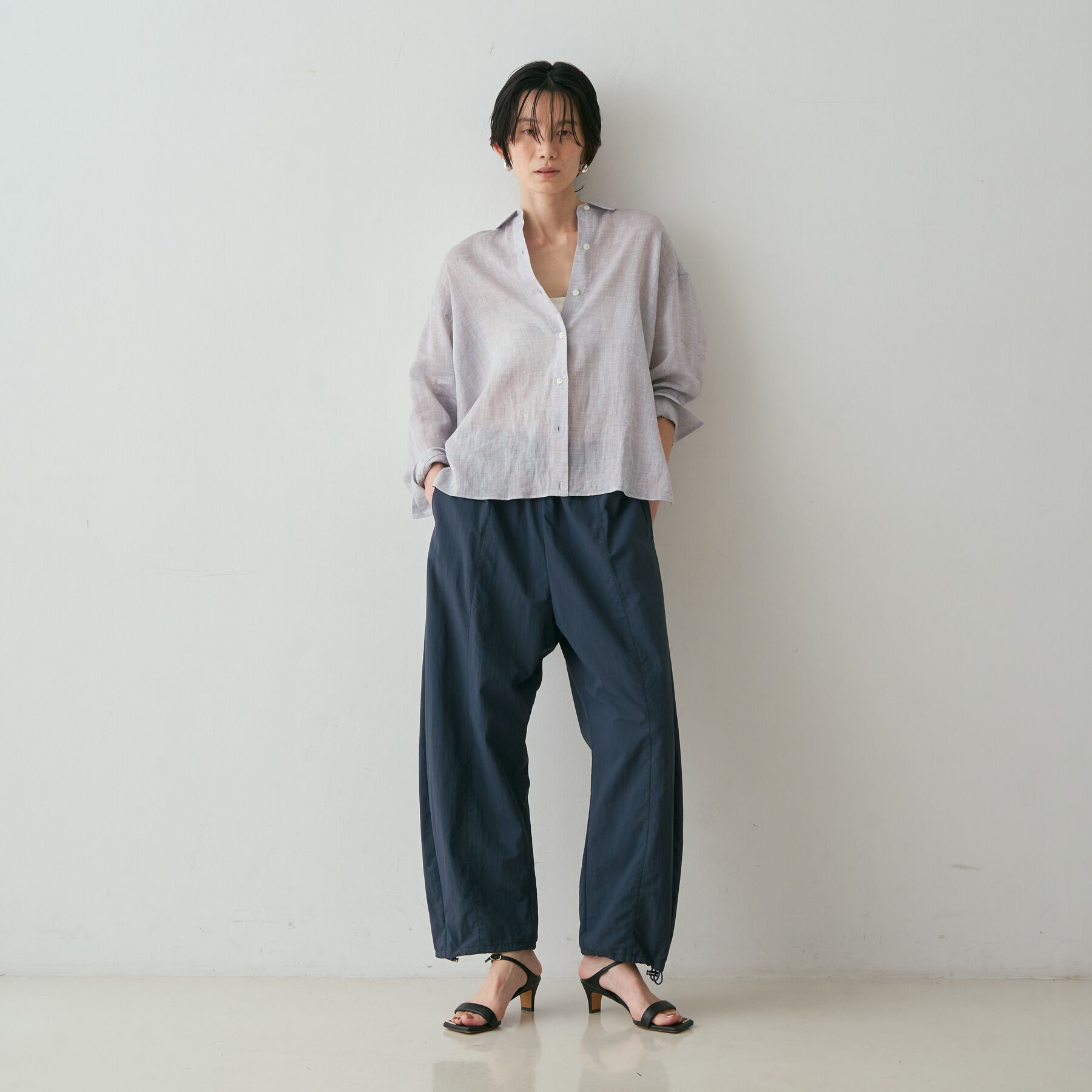 qualite「【接触冷感・透湿・撥水・UVカット】ナイロンタスランパラシュートパンツ/セットア」|その他|