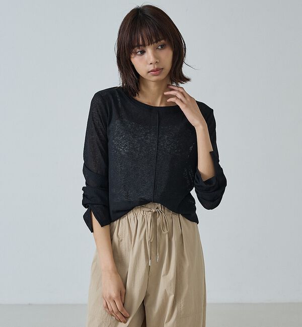 abahouse mavie「【販売店舗限定】シアーフライスロンT」|Tシャツ・カットソー|