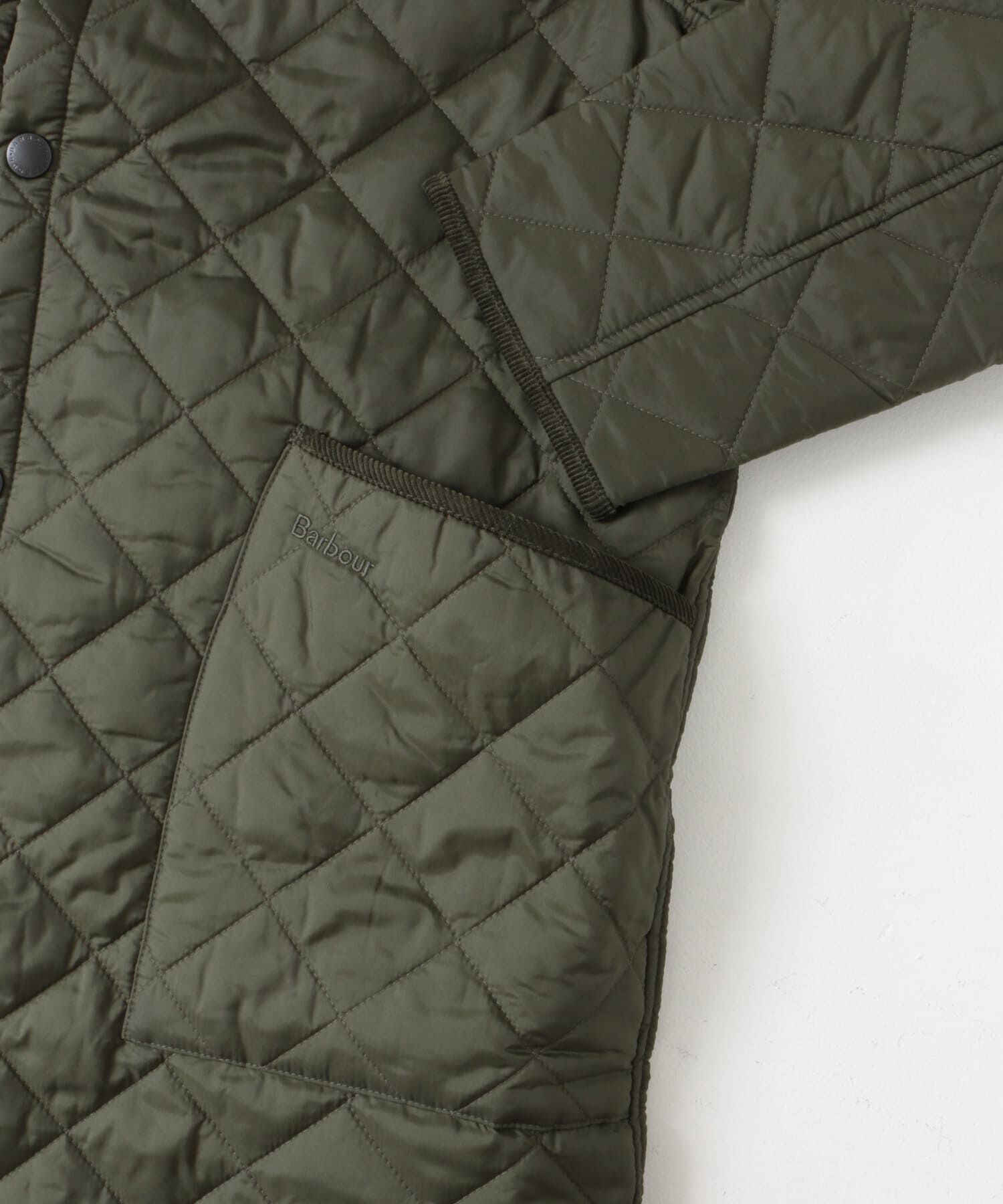 URBAN RESEARCH DOORS「Barbour　long quilted jacket」|ノーカラーコート|