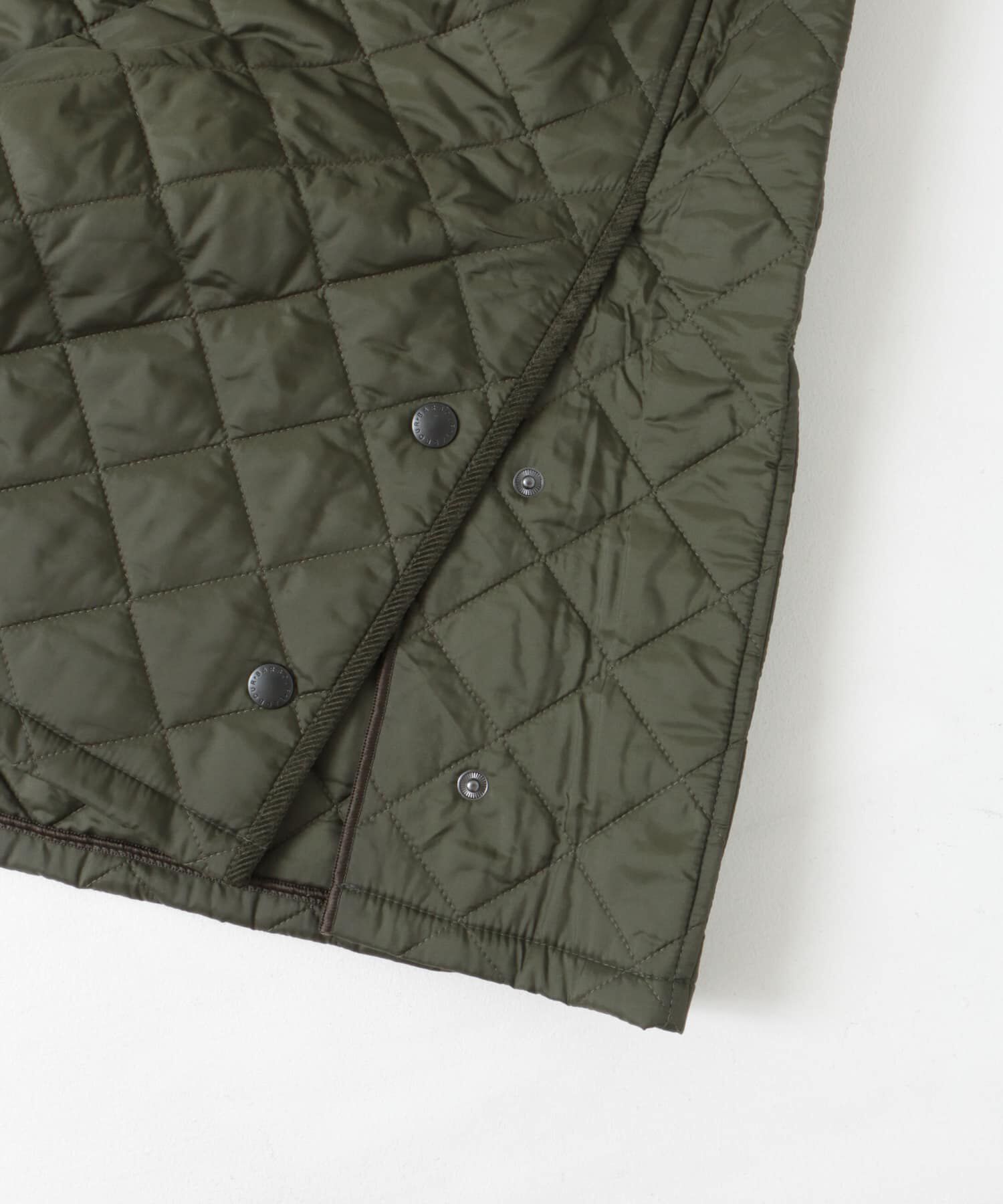 URBAN RESEARCH DOORS「Barbour　long quilted jacket」|ノーカラーコート|
