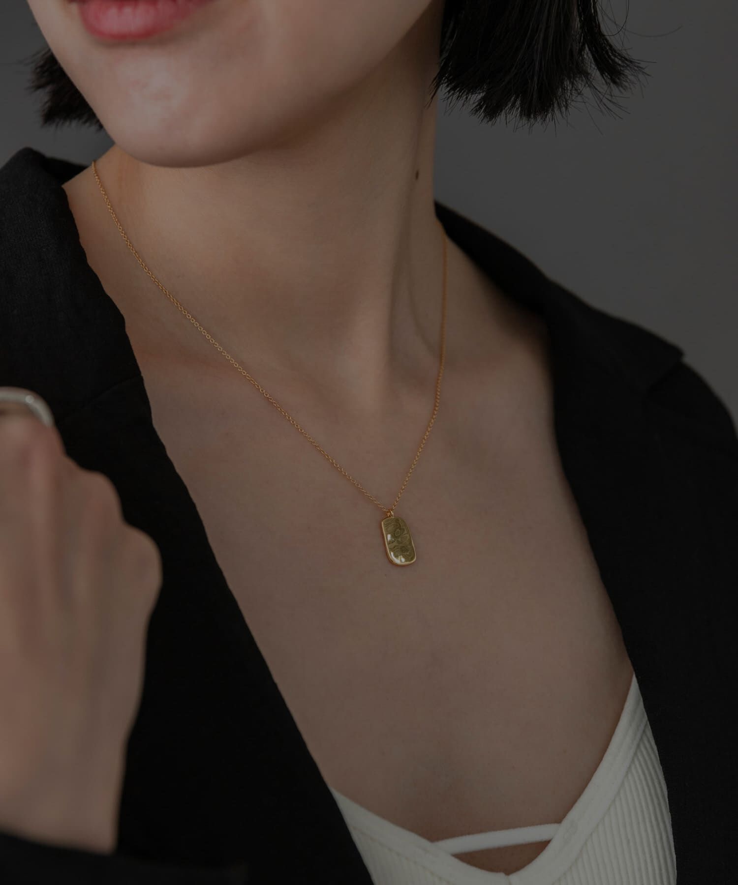 SMELLY「SMELLY so&rsquo;　rectangle plate necklace」|ネックレス|