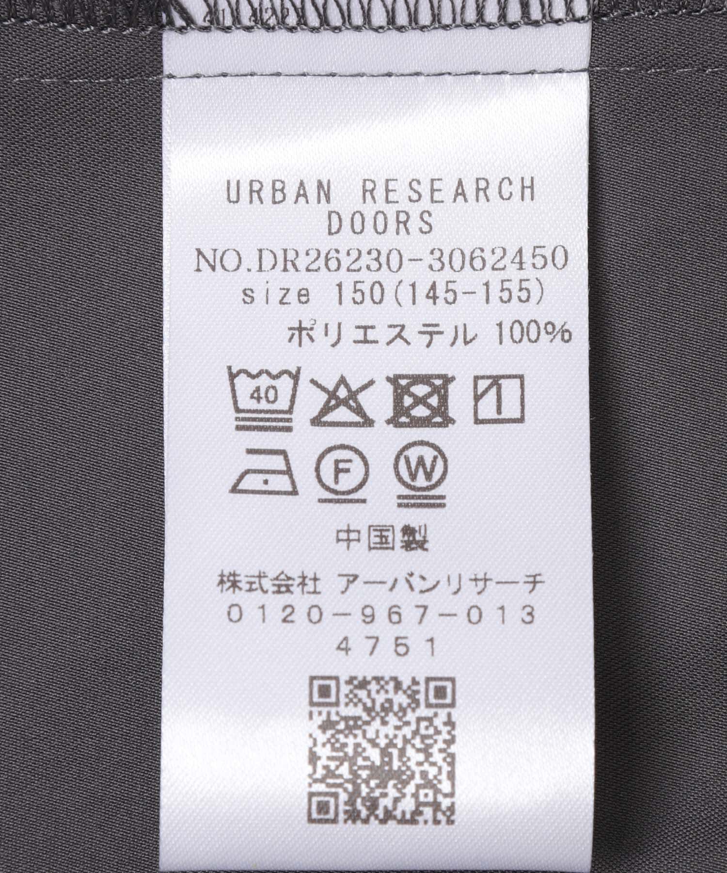 URBAN RESEARCH DOORS「『150ｻｲｽﾞ』『接触冷感/ｲｰｼﾞｰｹｱ』撥水ﾜｰｸｼﾞｬﾝﾊﾟｰｽ」|ワンピース|