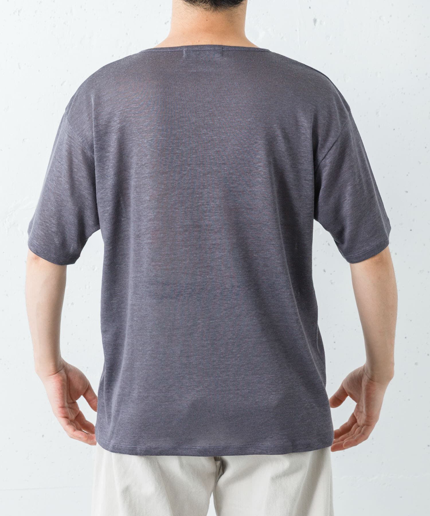 URBAN RESEARCH「『洗濯可』LINEN NARROW TRIM T-SHIRTS」|Tシャツ・カットソー|