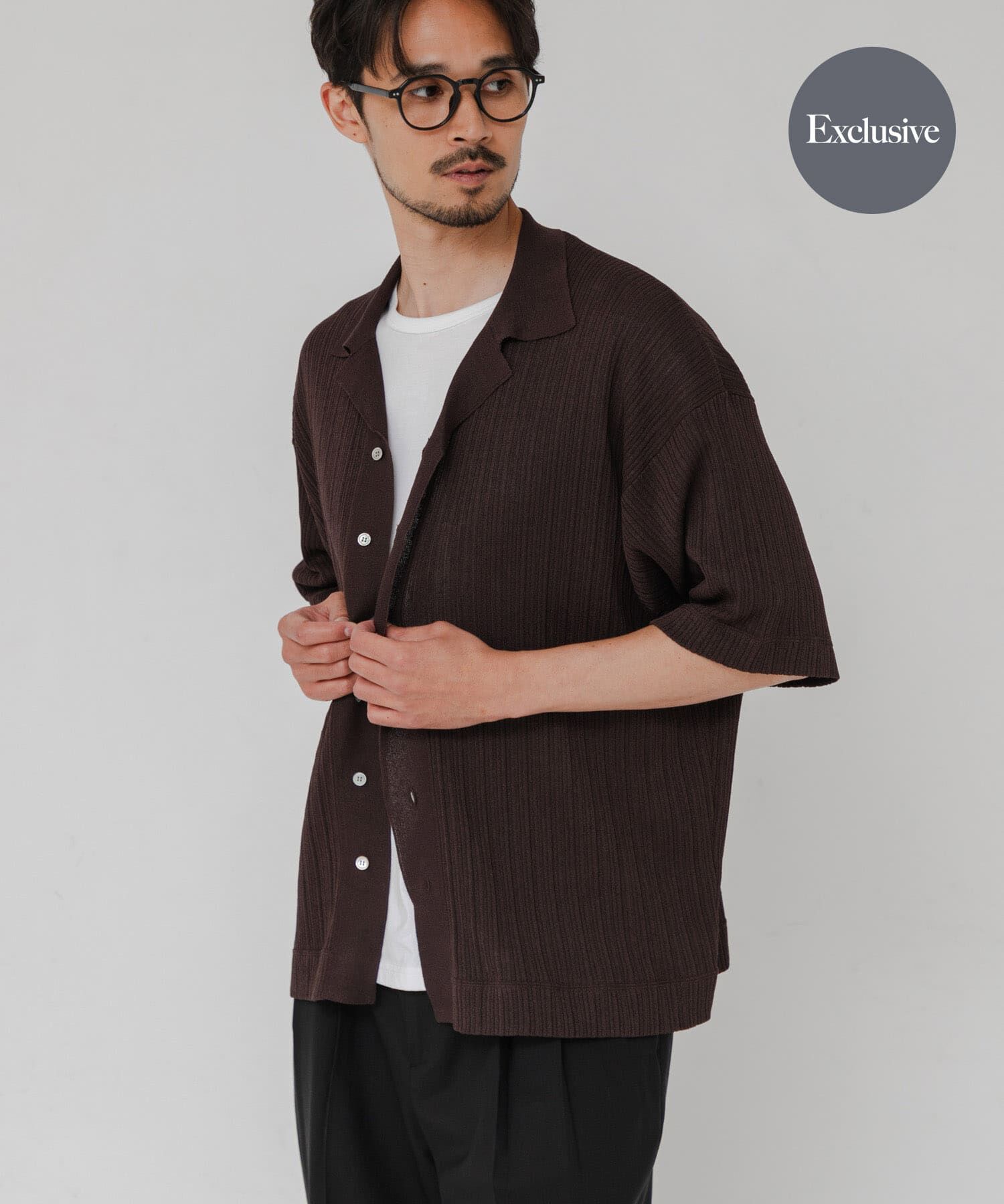 URBAN RESEARCH「『別注』crepuscule&times;URBAN RESEARCH　WASHI SHORT-SLEEVE SHIRTS」|シャツ・ブラウス|ブラウン