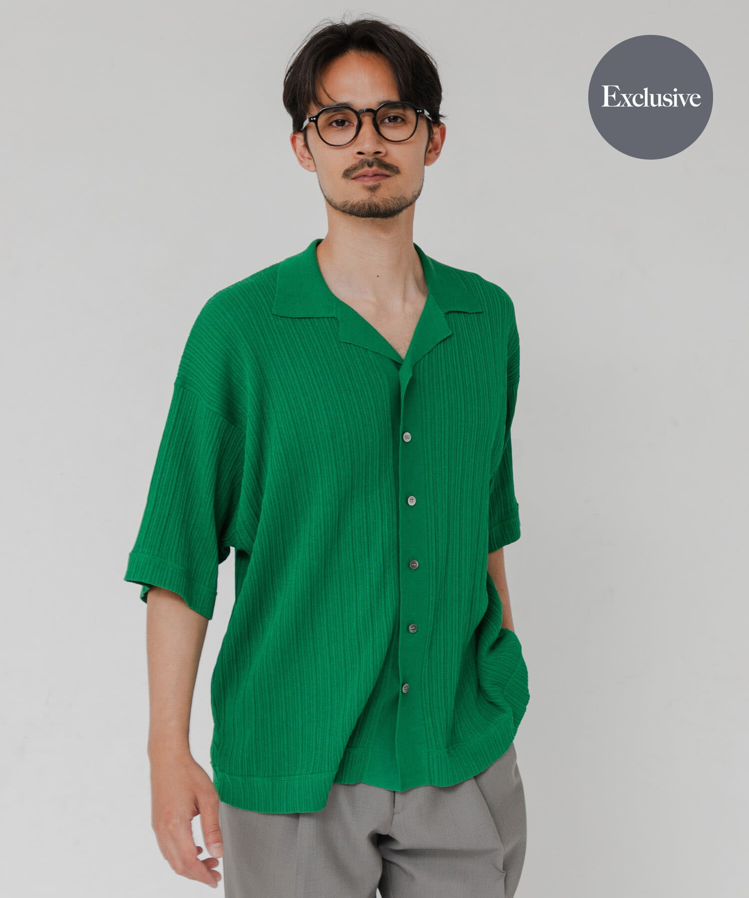 URBAN RESEARCH「『別注』crepuscule&times;URBAN RESEARCH　WASHI SHORT-SLEEVE SHIRTS」|シャツ・ブラウス|グリーン