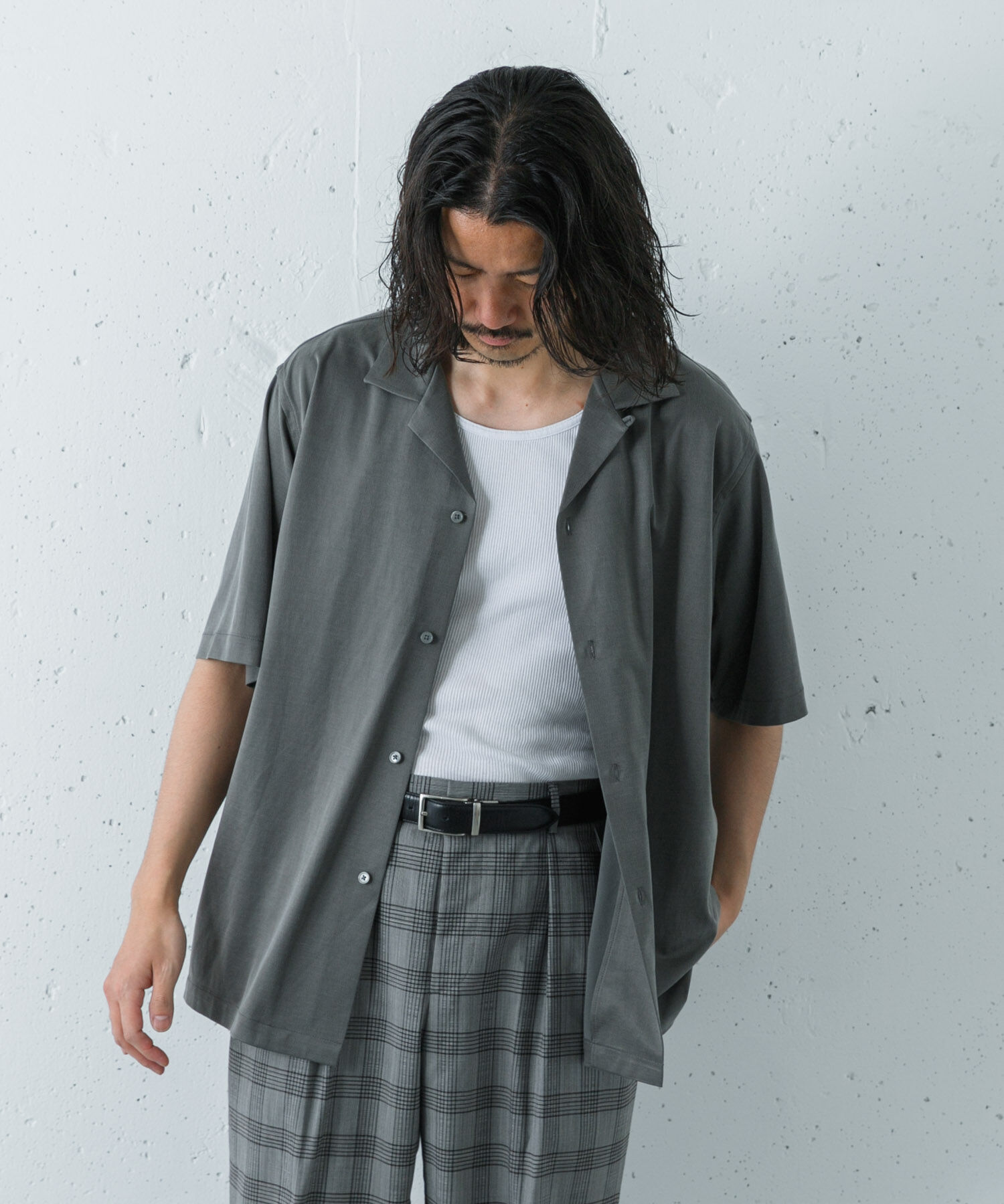 URBAN RESEARCH「『洗濯可』WASHABLE CUPRO SS O/C SHIRTS」|シャツ・ブラウス|