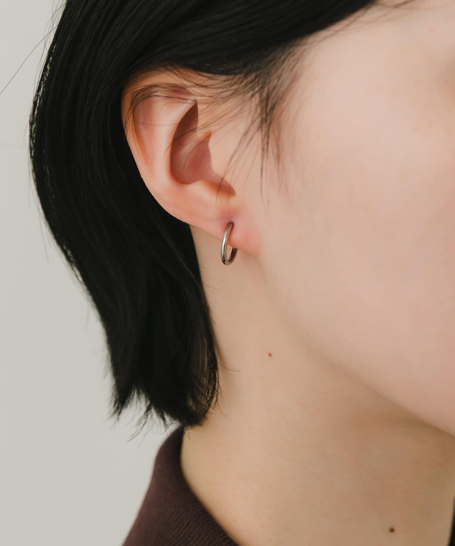 SMELLY「ステンレスフープイヤリング13mm」|イヤリング|