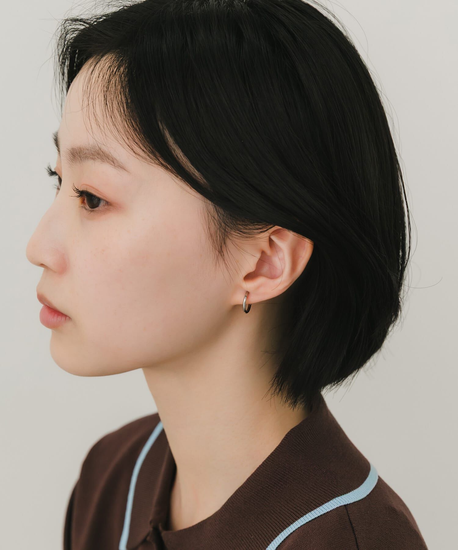 SMELLY「ステンレスフープイヤリング13mm」|イヤリング|