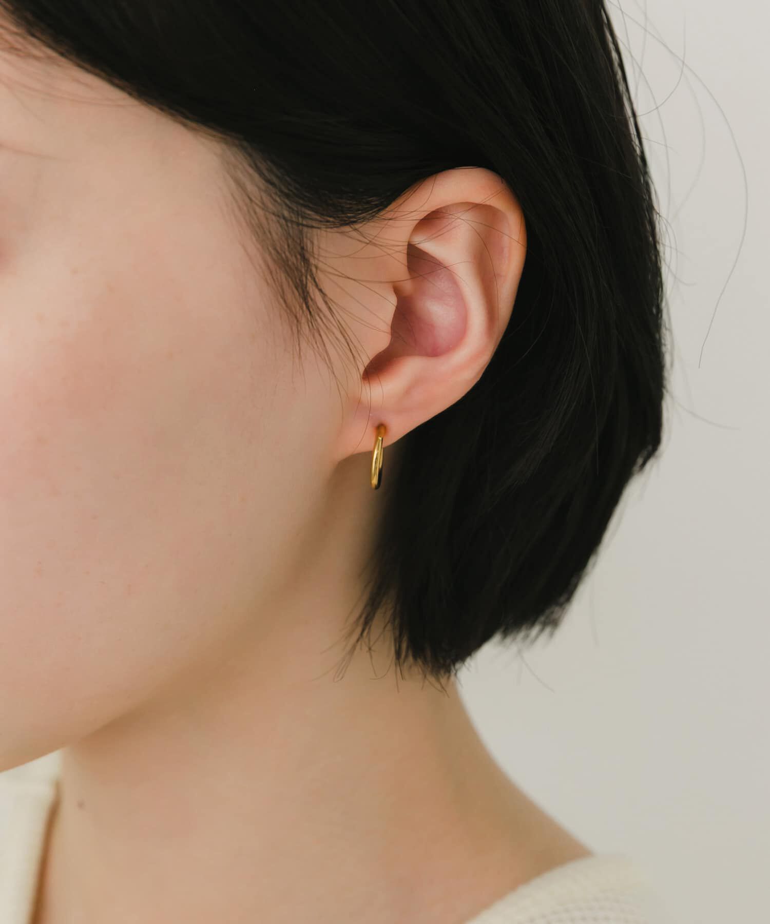 SMELLY「ステンレスフープイヤリング13mm」|イヤリング|