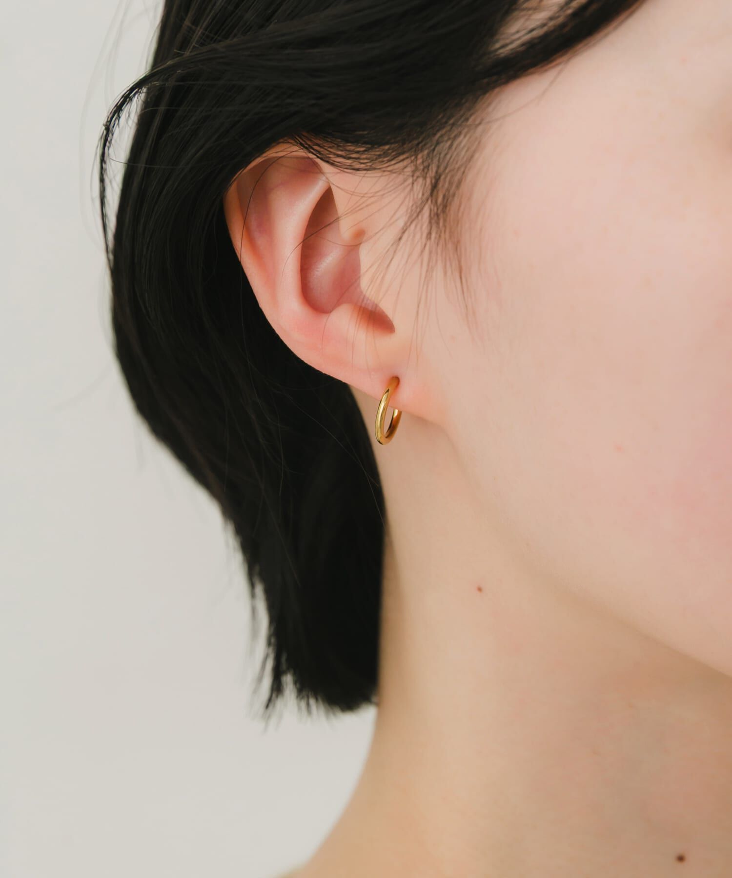 SMELLY「ステンレスフープイヤリング13mm」|イヤリング|