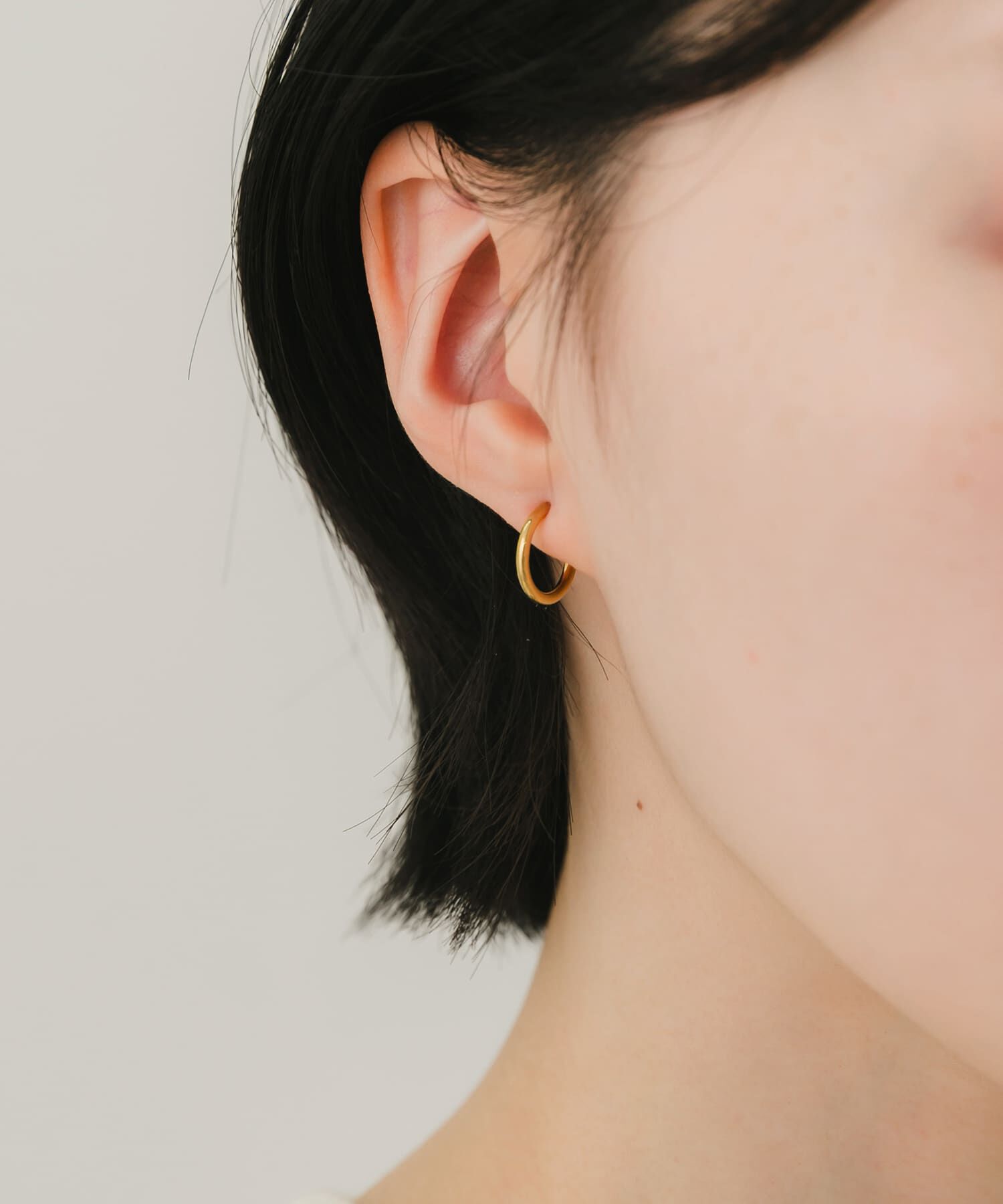 SMELLY「ステンレスフープイヤリング13mm」|イヤリング|