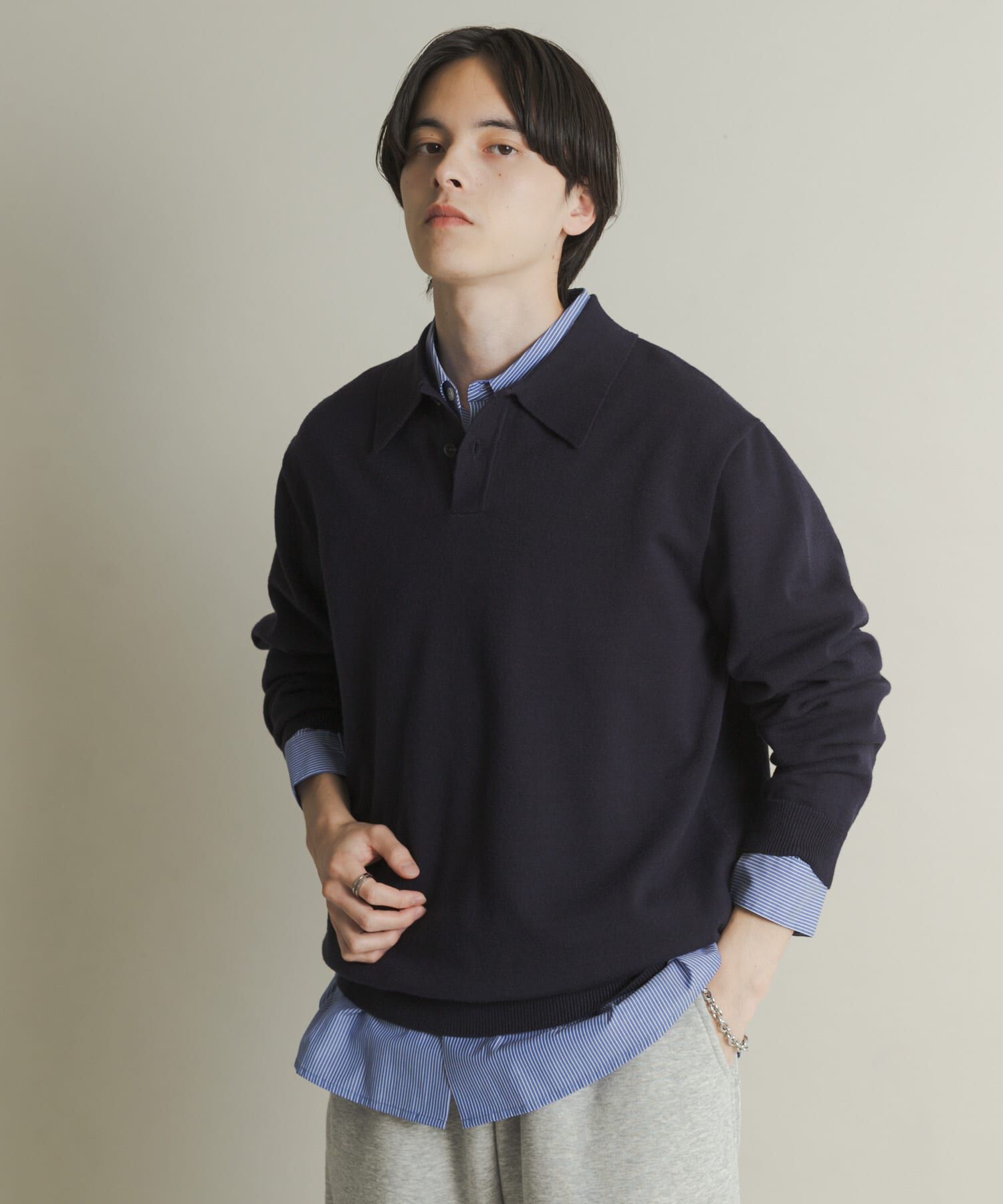 SENSE OF PLACE by URBAN RESEARCH「『一部WEB限定カラー』『洗濯可/毛玉防止』ストレッチニットポロシャツ」|ニット・セーター|