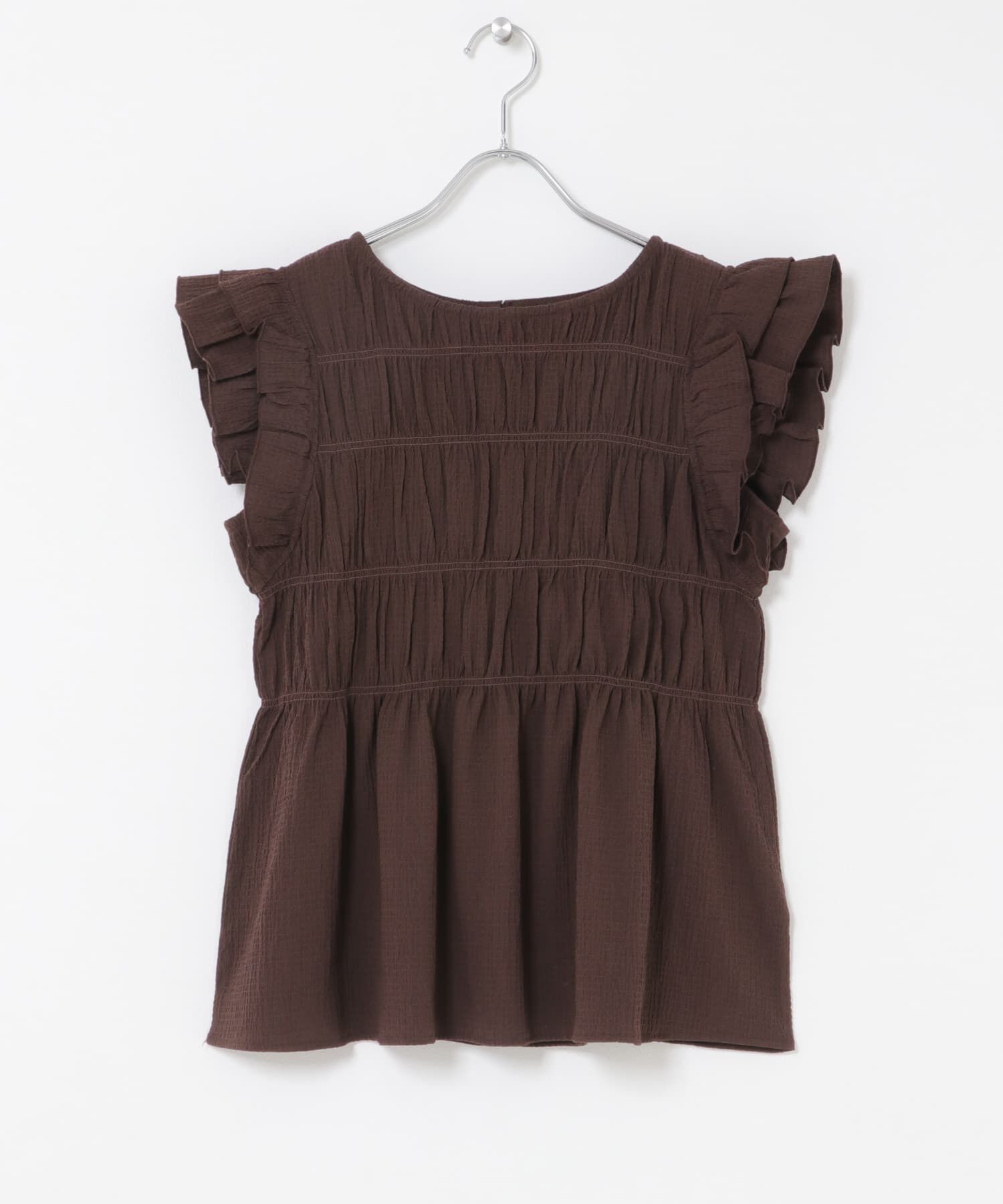 SENSE OF PLACE by URBAN RESEARCH「シャーリングフリルカットトップ」|タンクトップ|