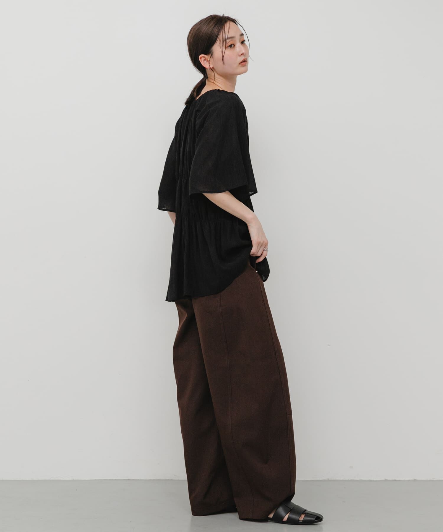 SENSE OF PLACE by URBAN RESEARCH「シャーリングチュニックブラウス」|シャツ・ブラウス|