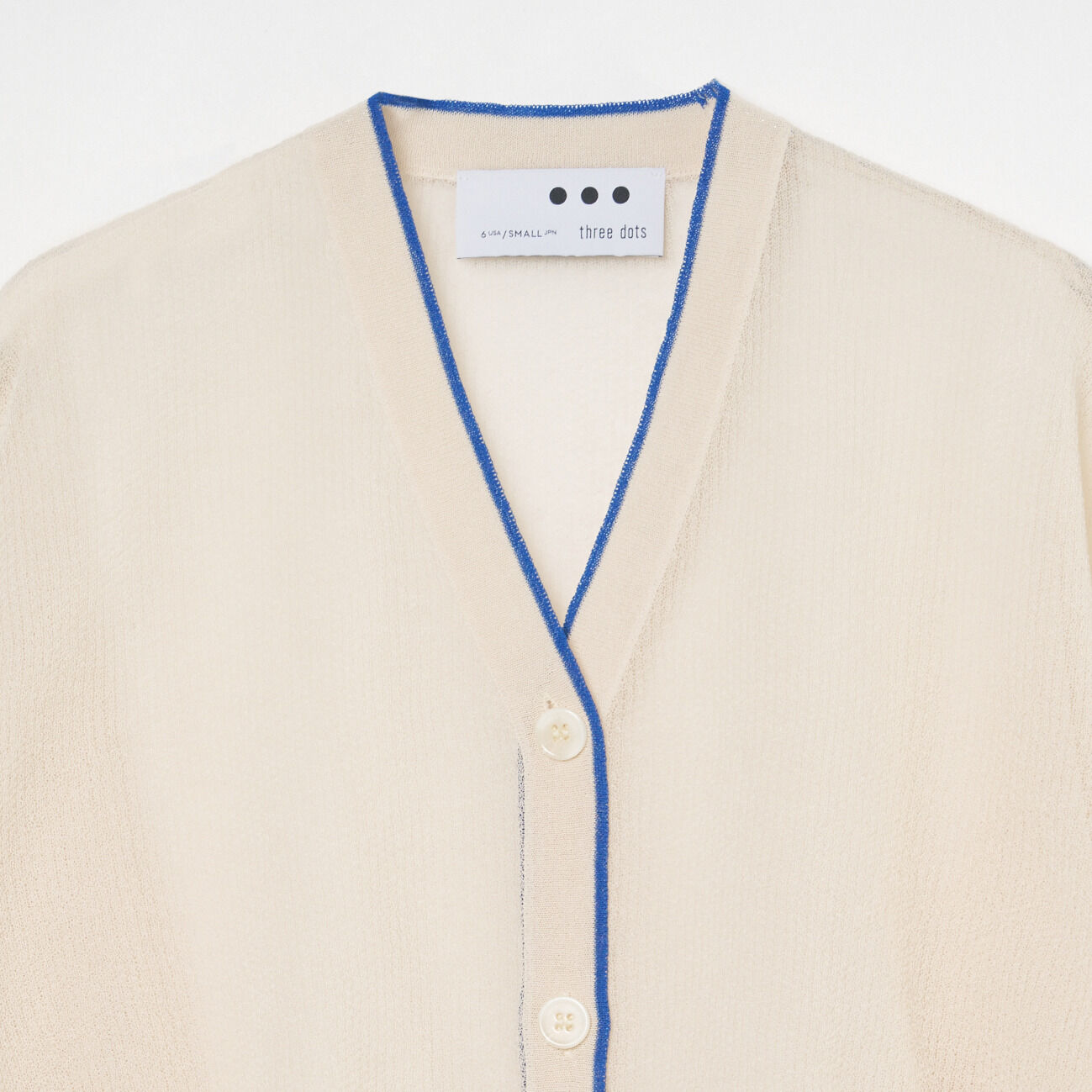  「three dots ALORA SHEER CARDIGAN」|ニット・セーター|