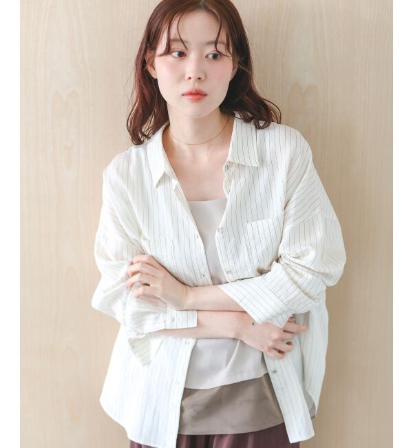  「シアー2WAYオーバーシャツ」|シャツ・ブラウス|