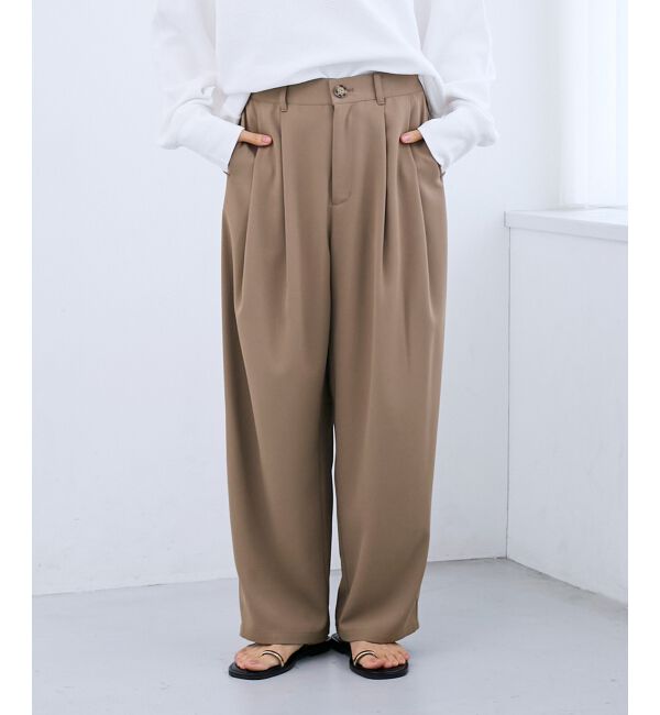  「カルゼタックカーブパンツ」|その他|ベージュ